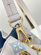 BELLA TOTE 32 IN BLUME PERFORATED CALFLEDER GOLDENE HARDWARE