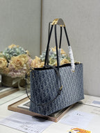 MITTLERE 37 TOUJOURS-TASCHE AUS BLAUEM MONOGRAM-DENIM