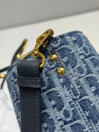 MITTLERE 37 TOUJOURS-TASCHE AUS BLAUEM MONOGRAM-DENIM