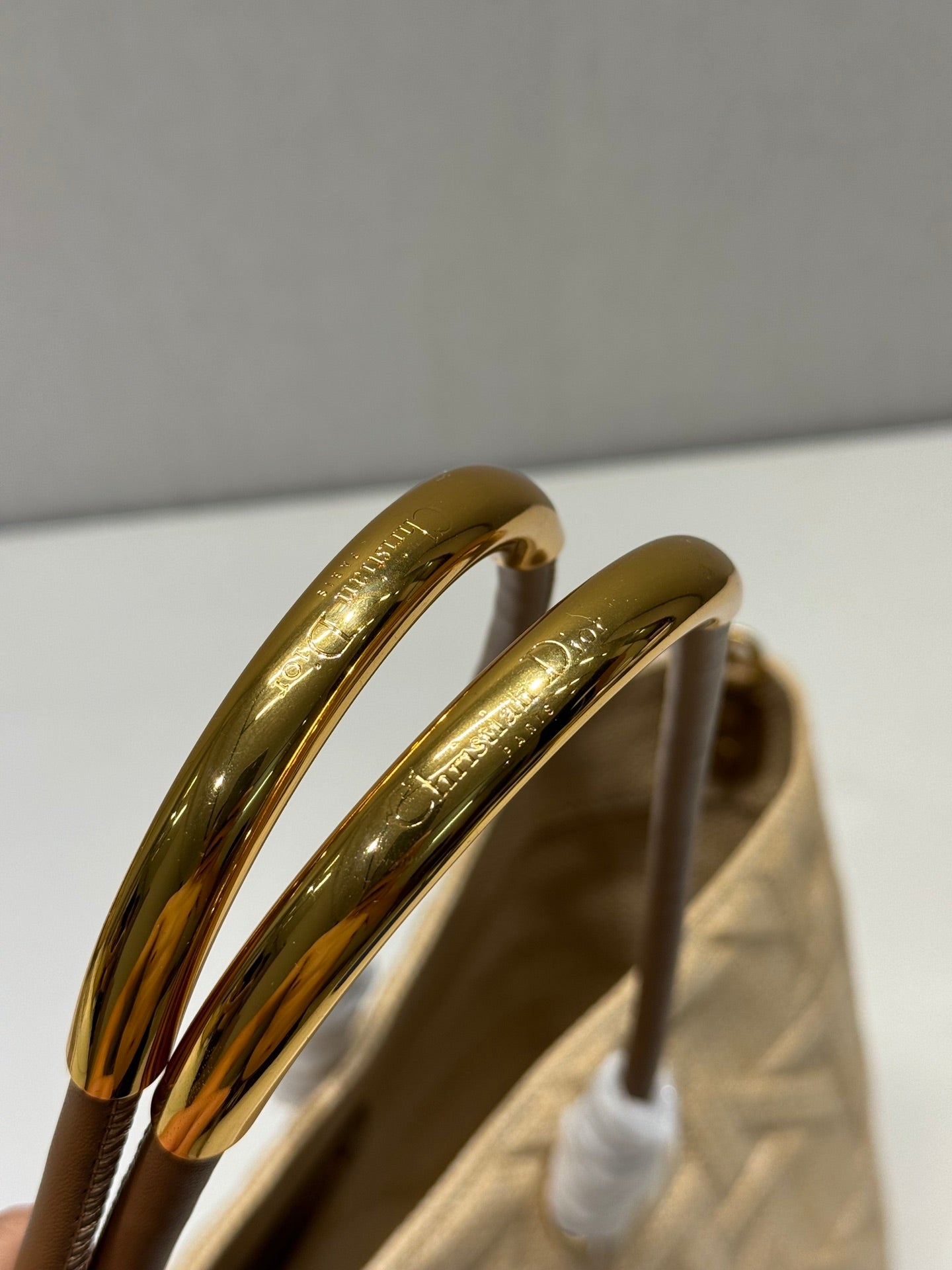 GROSSE 41 TOUJOURS-TASCHE AUS BISQUE-BEIGEM CANNAGE-RAFFIA