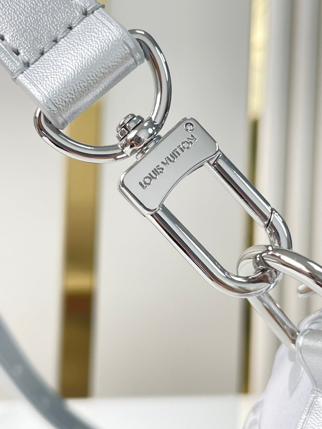 SPEEDY BANDOULIÈRE 25 IN FADIENT SILVER MONOGRAM NYLON SILBER HARDWARE