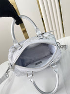 SPEEDY BANDOULIÈRE 25 IN FADIENT SILVER MONOGRAM NYLON SILBER HARDWARE