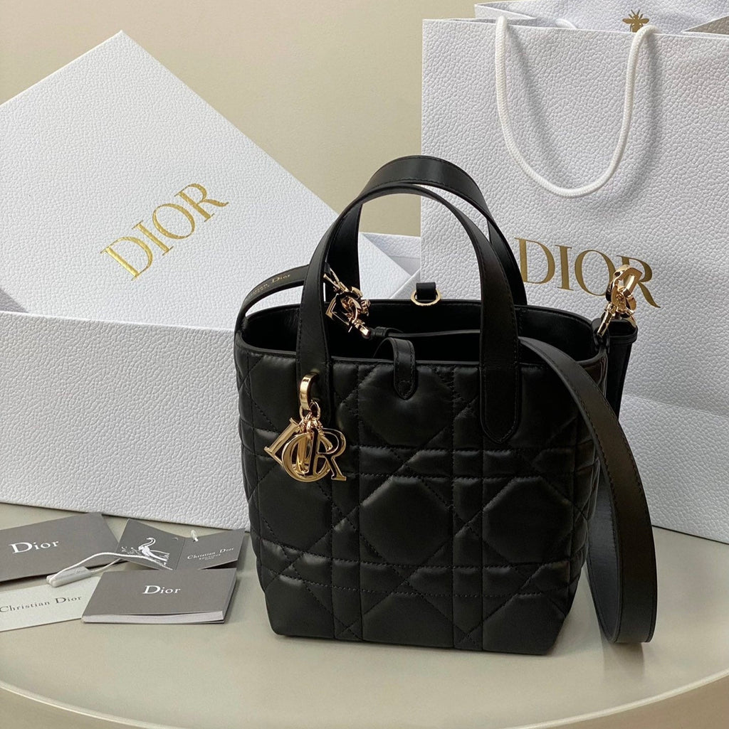 MINI TOUJOURS BEUTELTASCHE 18 AUS SCHWARZEM CANNAGE-KALBSLEDER