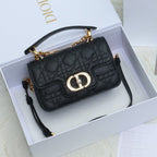 JOLIE Henkeltasche 19 Zoll in schwarzem Cannage-Kalbsleder