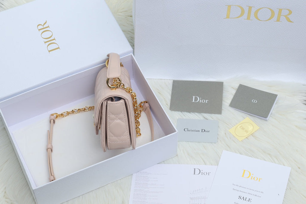 JOLIE Henkeltasche 19 Zoll in hellrosa Cannage-Kalbsleder