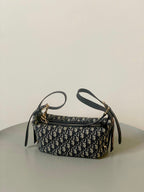 MEDIUM D-JOURNEY SHOULDER BAG 25 IN BLACK MONOGRAM OBLIQUE JACQUARD