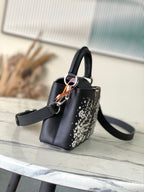 ONTHEGO 2025 NEW CLASSIC BLACK MINI HANDBAG WITH RHINESTONE EMBELLISHING