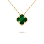 ¡®Jewelicorn¡¯CLOVER 15MM MALACHITE SINGLE FLOWER  NECKLACE