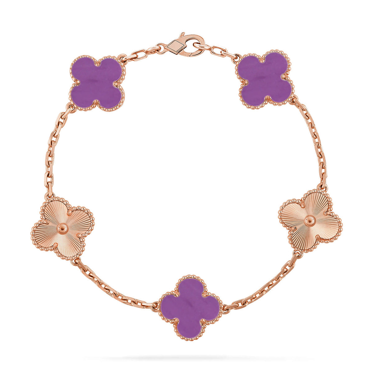 [⭐JeweliWhal] CLOVER 5 MOTIF VIOLET BRACELET COLLECTION
