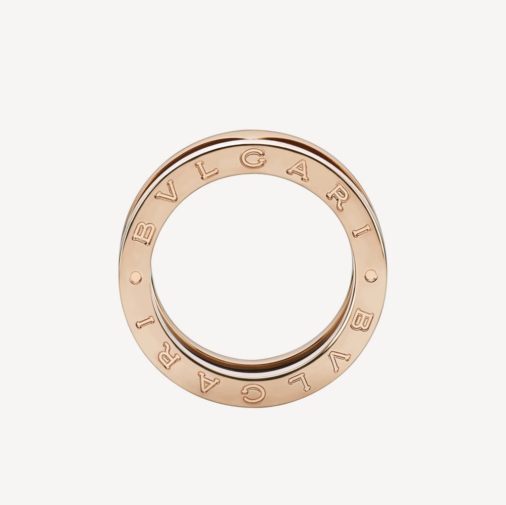 ¡®Jewelicorn¡¯ZERO 1 TWO-BAND LOOPS AND BLACK CERAMIC PINK GOLD RING