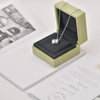 ®Jewelicorn®クローバー 15mm ダイヤモンド レーザーネックレス シルバー