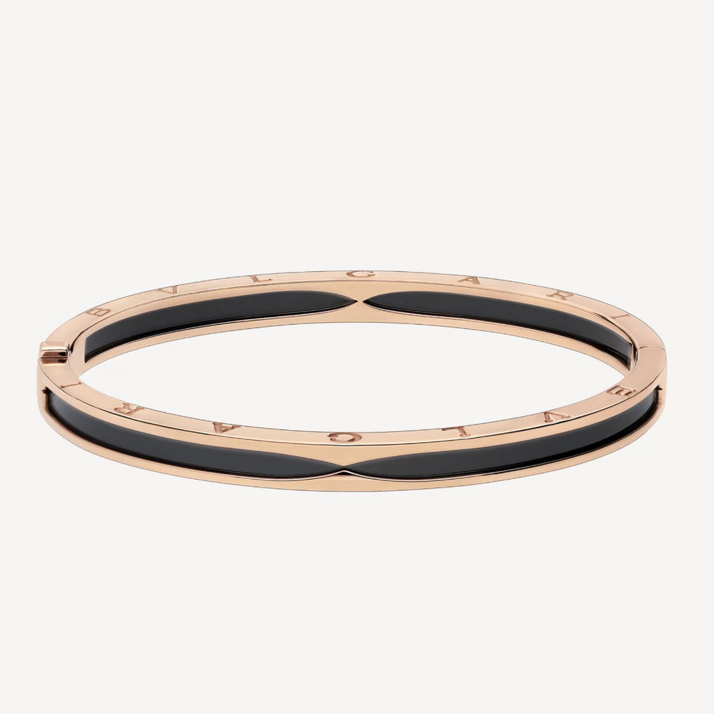 ¡®Jewelicorn¡¯ZERO 1 PINK GOLD WITH BLACK CERAMIC BRACELET