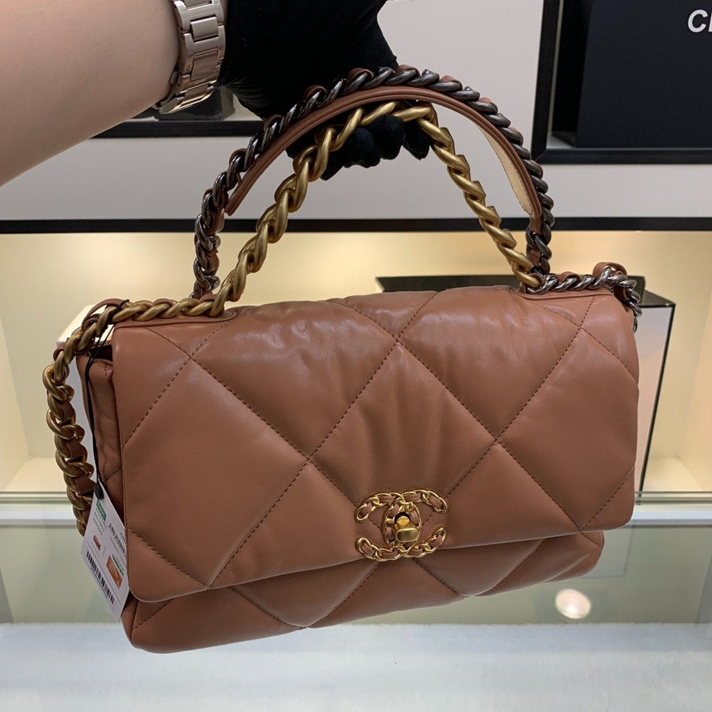 19 Klapptasche 26 braunes Ziegenleder 