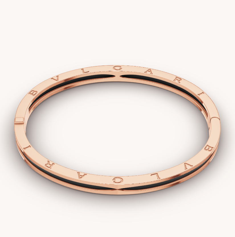 ¡®Jewelicorn¡¯ZERO 1 PINK GOLD WITH BLACK CERAMIC BRACELET