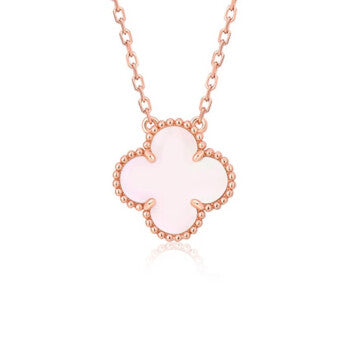 ¡®Jewelicorn¡¯CLOVER 15MM PINK MOTHER-OF-PEARL SINGLE FLOWER NECKLACE