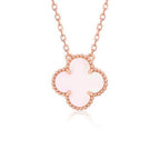 ¡®Jewelicorn¡¯CLOVER 15MM PINK MOTHER-OF-PEARL SINGLE FLOWER NECKLACE