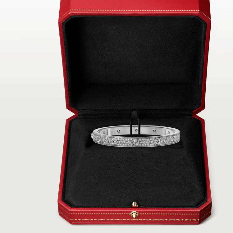 ®Jewelicorn®ラブブレスレット 6.1mm ダイヤモンドパヴェ 10個のビッグダイヤモンド