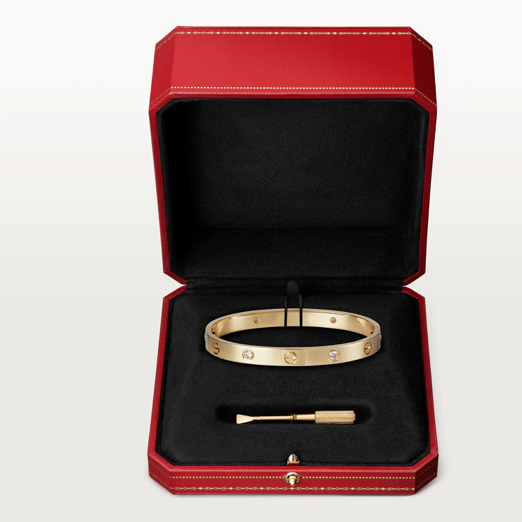 ®ジュエリコーン®ラブブレスレット 6.1mm 4ダイヤモンド