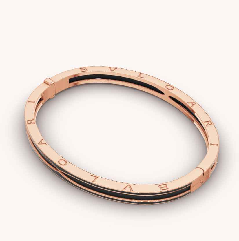 ¡®Jewelicorn¡¯ZERO 1 PINK GOLD WITH MATTE BLACK CERAMIC BRACELET