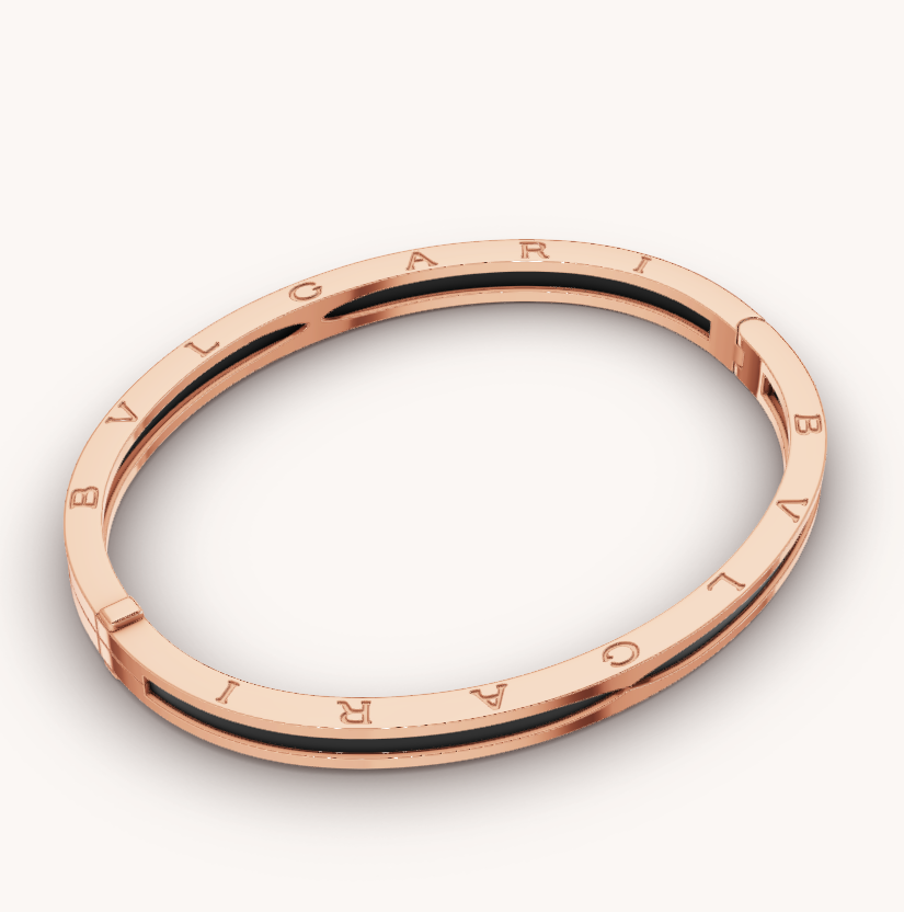 ¡®Jewelicorn¡¯ZERO 1 PINK GOLD WITH BLACK CERAMIC BRACELET