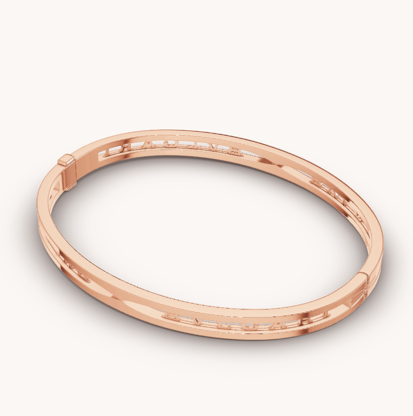 ¡®Jewelicorn¡¯ZERO 1 SPIRAL LOGO PINK GOLD BRACELET