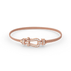 ¡®Jewelicorn¡¯FORCE スモール ホースシュー ダイヤモンド チェーン ロープ ブレスレット