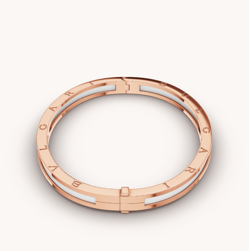 ¡®Jewelicorn¡¯ZERO 1 PINK GOLD WITH WHITE CERAMIC BRACELET