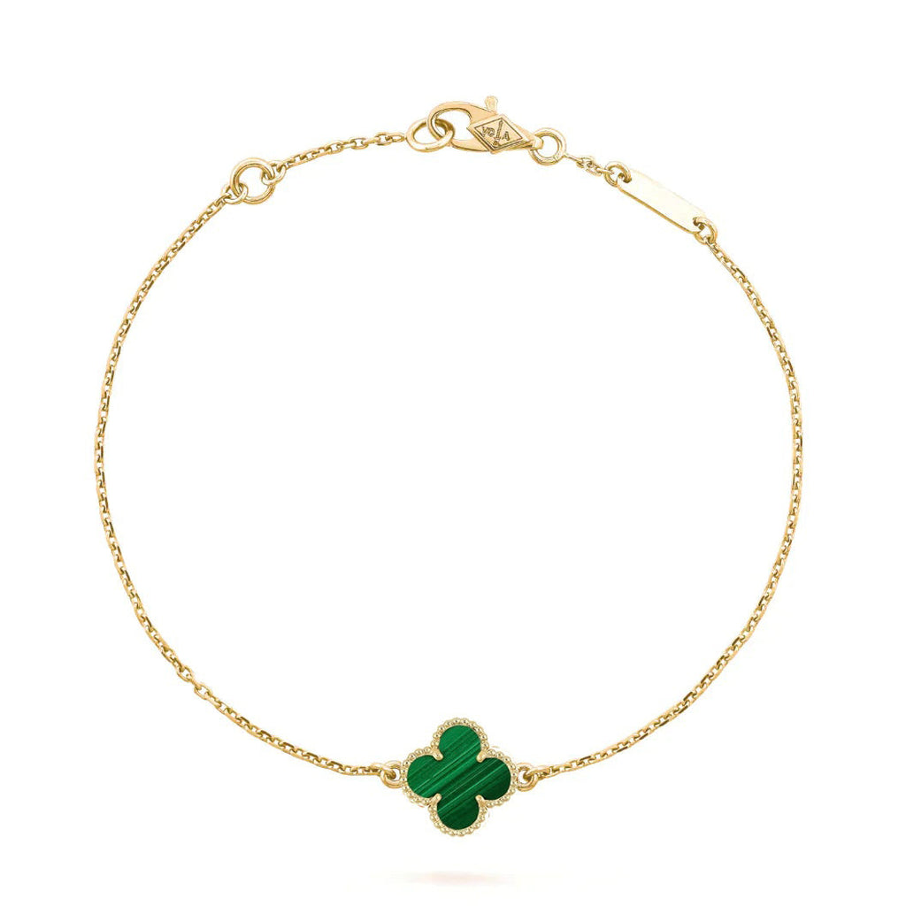 ¡®Jewelicorn¡¯CLOVER BRACELET MALACHITE 1 MOTIF