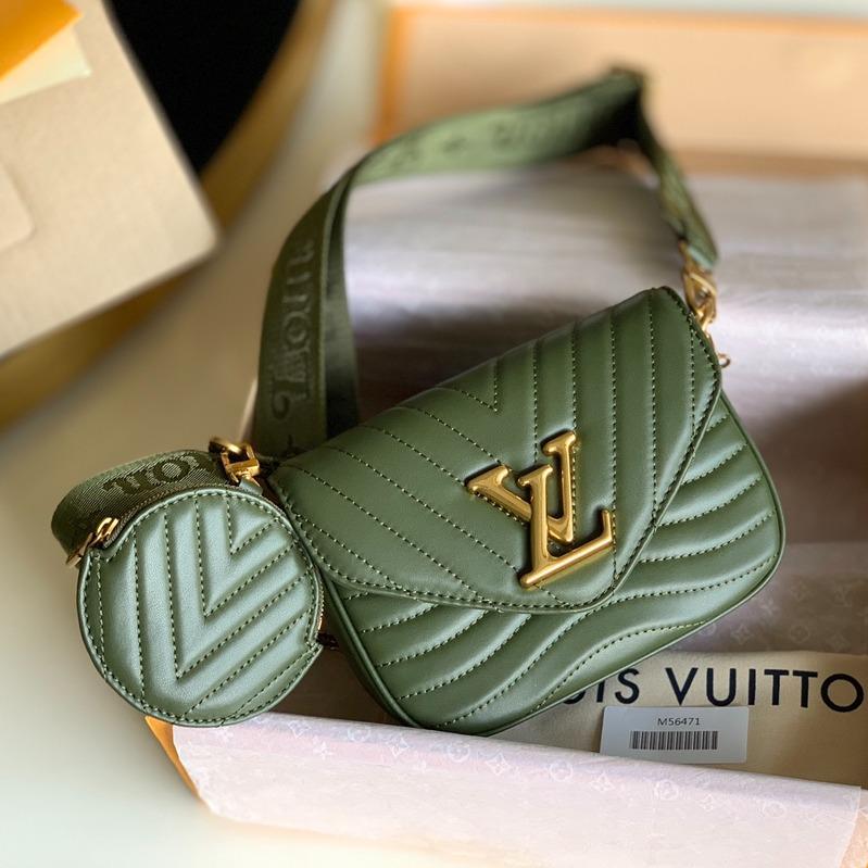 19 cm Crossbody-Tasche aus khakifarbenem Kalbsleder mit mehreren Fächern 