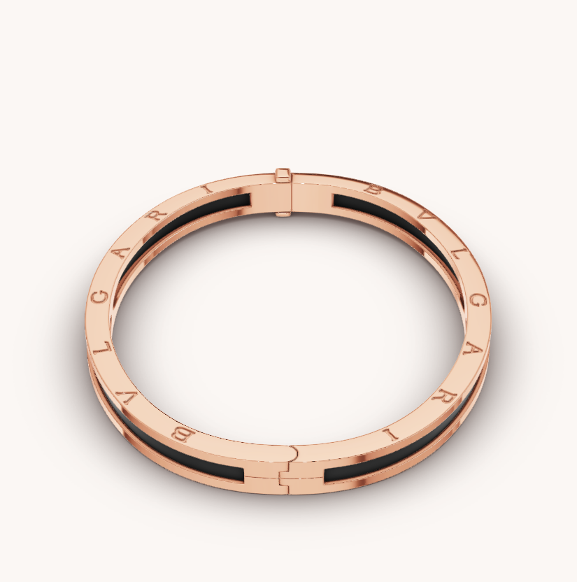 ¡®Jewelicorn¡¯ZERO 1 PINK GOLD WITH BLACK CERAMIC BRACELET