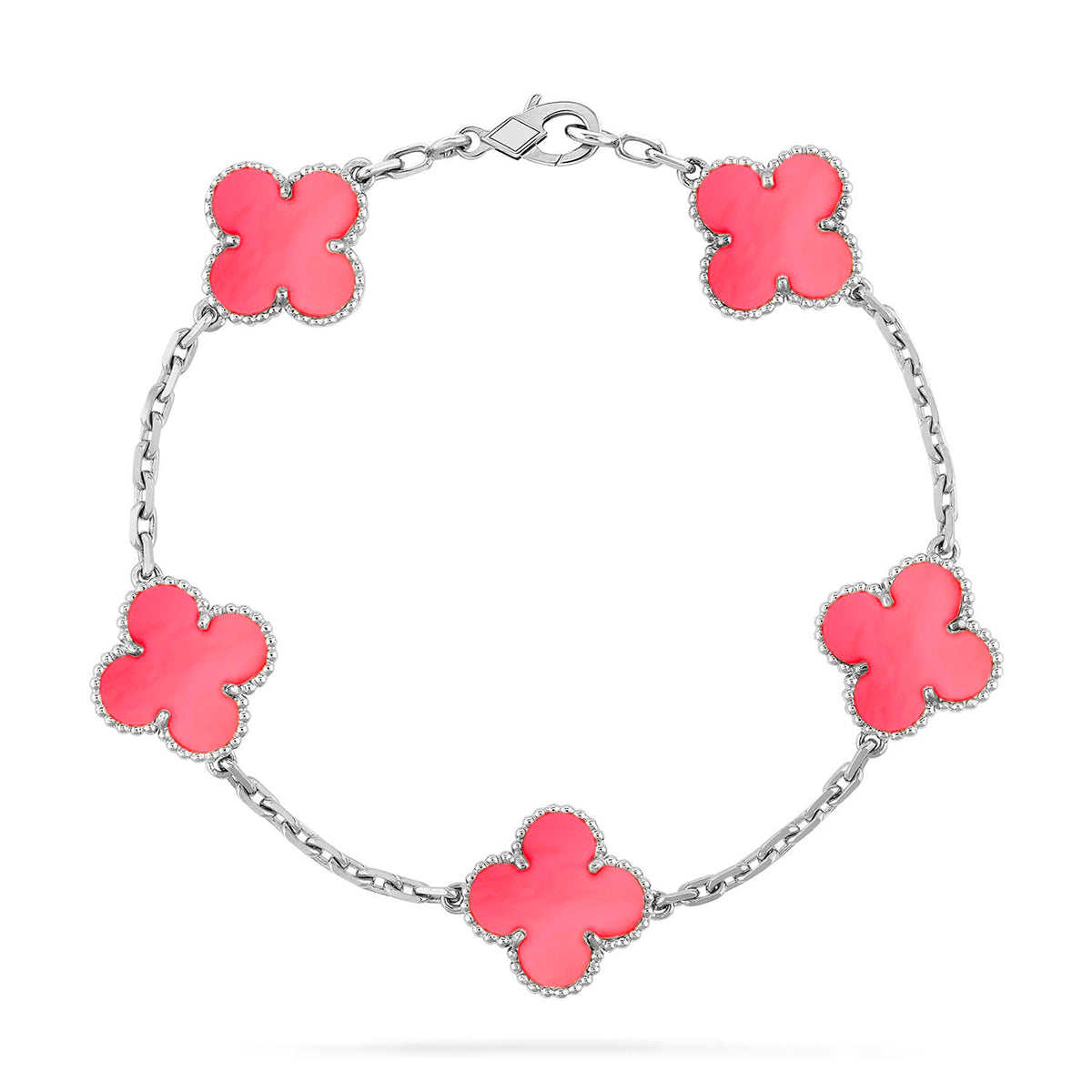 [⭐JeweliWhal] CLOVER 5 MOTIFS  PINK MOP BRACELET COLLECTION