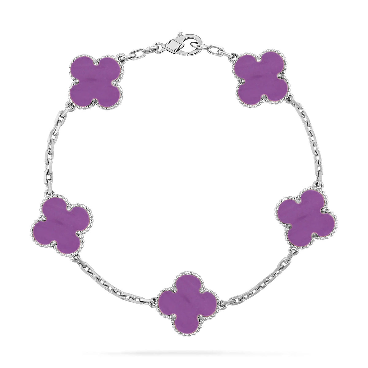 [⭐JeweliWhal] CLOVER 5 MOTIF VIOLET BRACELET COLLECTION