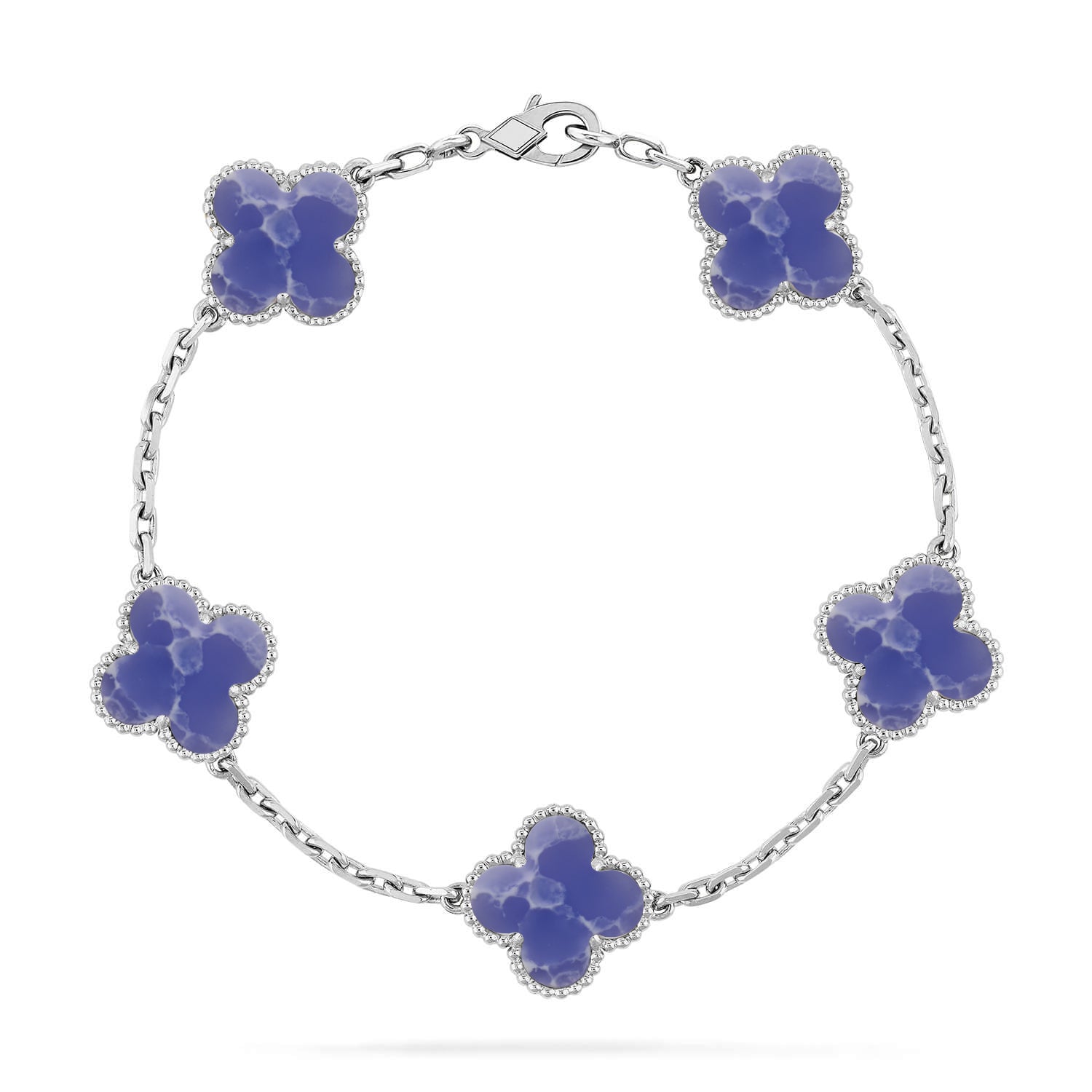[⭐JeweliWhal]CLOVER 5 MOTIF BLUE VEINS BRACELET COLLECTION