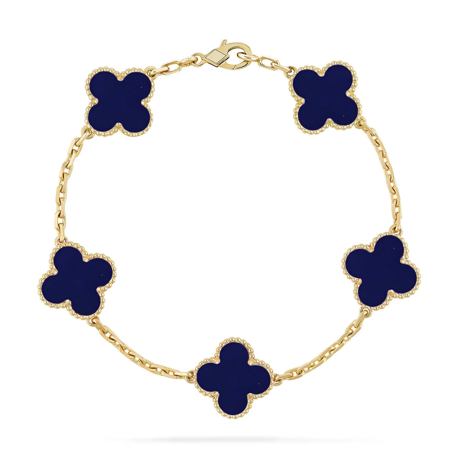 [⭐JeweliWhal]CLOVER 5 MOTIF LAPIS LAZULI BRACELET COLLECTION