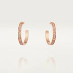 ¡®Jewelicorn¡¯LOVE DIAMOND PINK GOLD HOOP EARRINGS