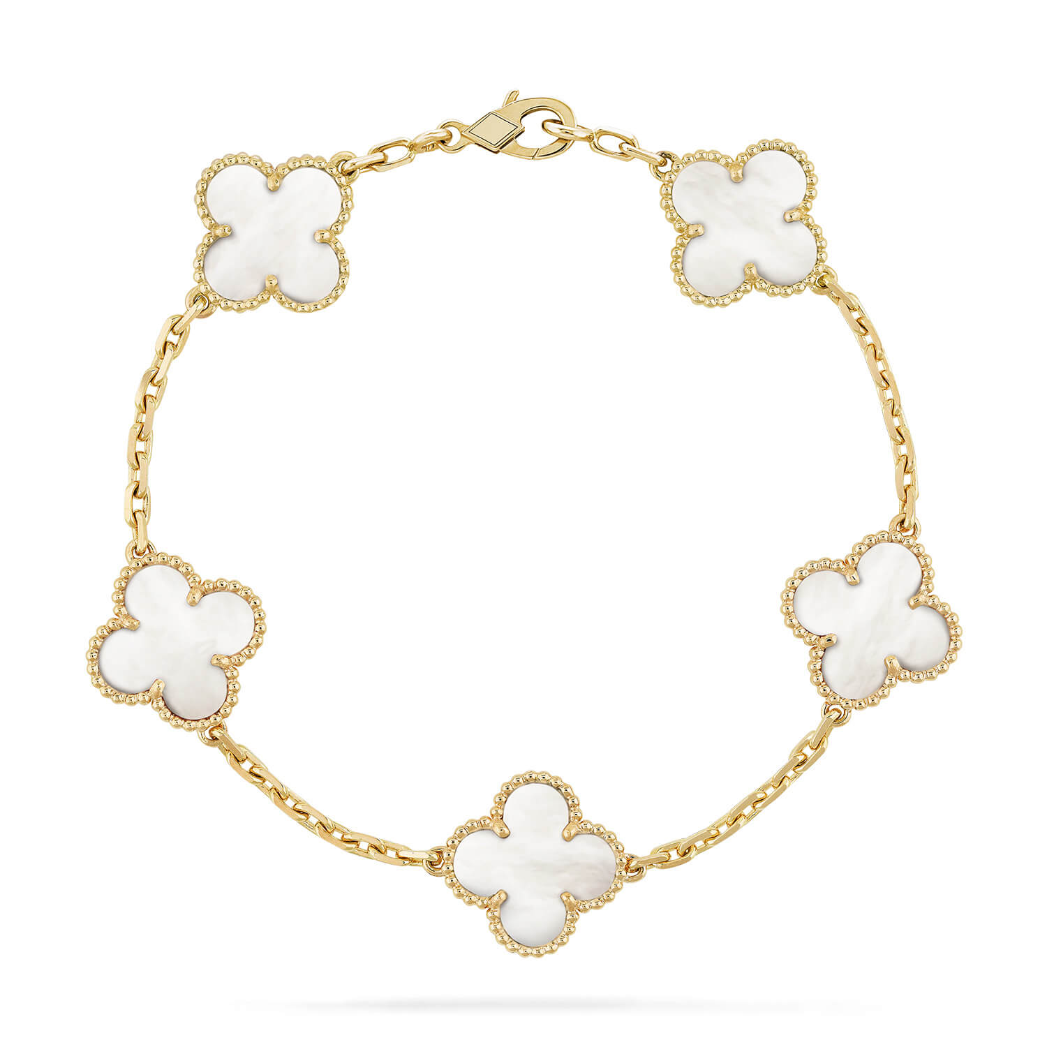 ¡®Jewelicorn¡¯CLOVER  5 MOTIF WHITE MOP BRACELET