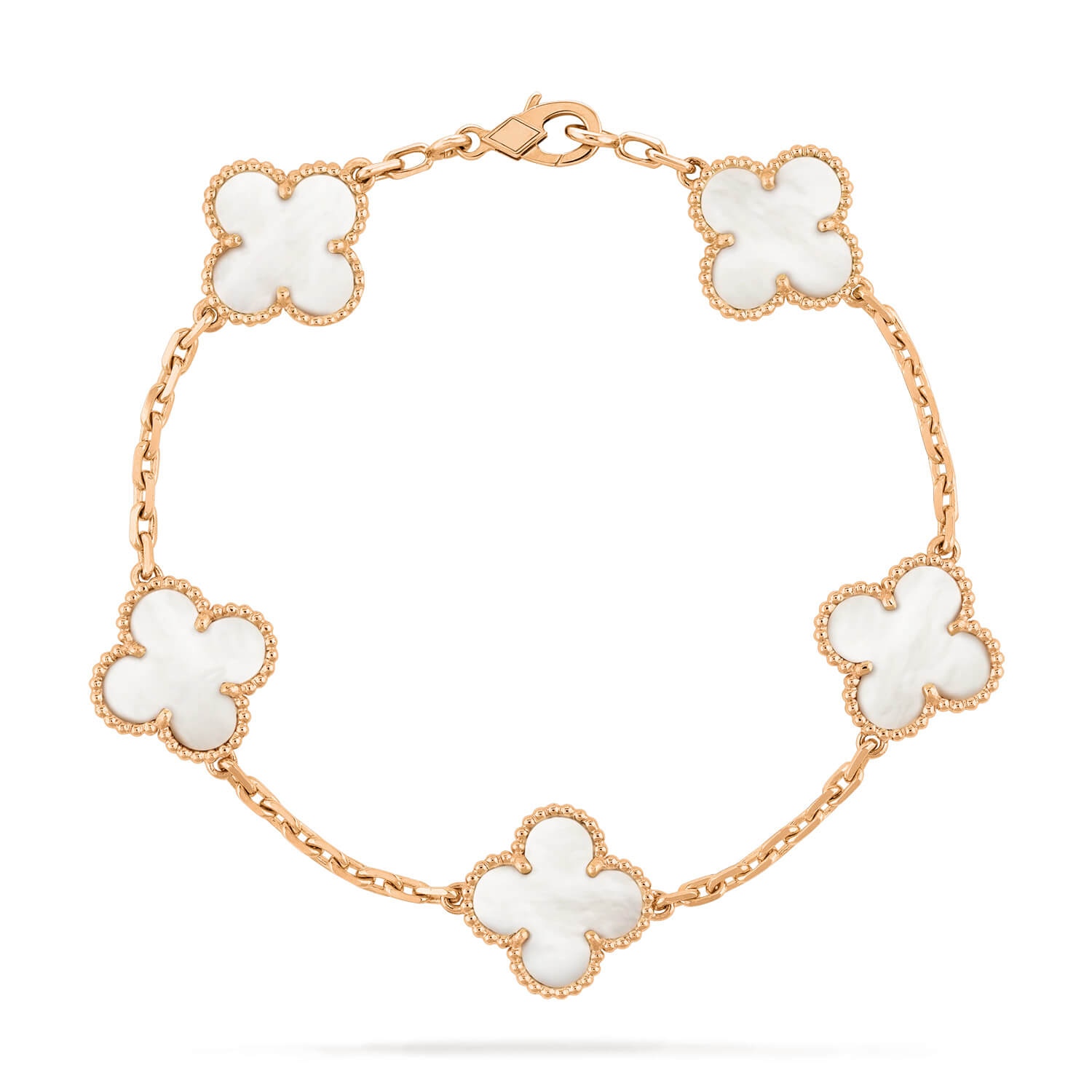 ¡®Jewelicorn¡¯CLOVER  5 MOTIF WHITE MOP BRACELET