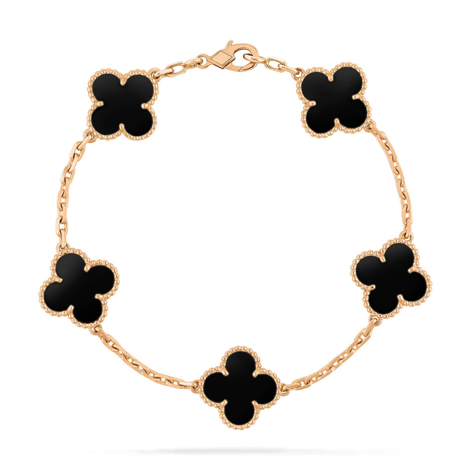 ¡®Jewelicorn¡¯CLOVER  5 MOTIFS BLACK ONYX BRACELET