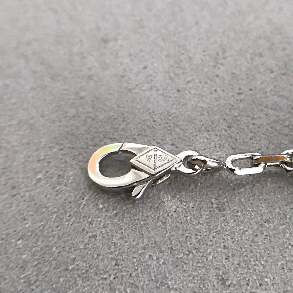 ¡®Jewelicorn¡¯CLOVER 5 MOTIF ONYXS DIAMOND BRACELET SILVER