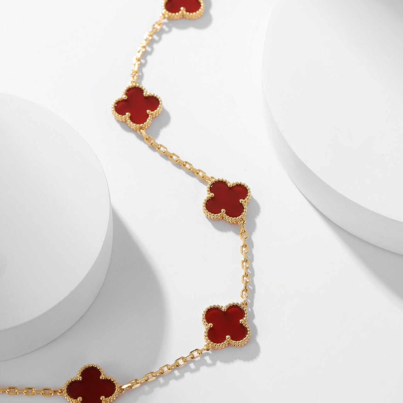 ¡®Jewelicorn¡¯CLOVER 10 MOTIFS CARNELIAN NECKLACE