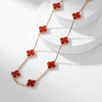 ¡®Jewelicorn¡¯CLOVER 10 MOTIFS CARNELIAN NECKLACE