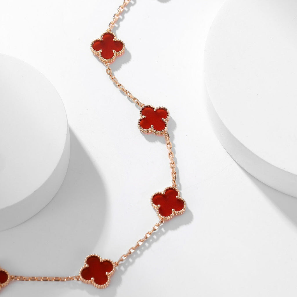¡®Jewelicorn¡¯CLOVER 10 MOTIFS CARNELIAN NECKLACE