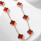 ¡®Jewelicorn¡¯CLOVER 10 MOTIFS CARNELIAN NECKLACE