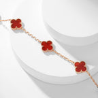 ¡®Jewelicorn¡¯CLOVER 10 MOTIFS CARNELIAN NECKLACE