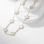 ¡®Jewelicorn¡¯CLOVER 10 MOTIFS WHITE MOTHER OF PEARL NECKLACE