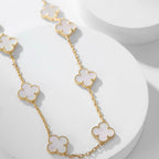 ¡®Jewelicorn¡¯CLOVER 10 MOTIFS WHITE MOTHER OF PEARL NECKLACE