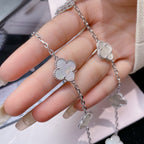 ¡®Jewelicorn¡¯CLOVER 10 MOTIFS WHITE MOTHER OF PEARL NECKLACE