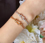 ¡®Jewelicorn¡¯FORCE スモール ホースシュー ダイヤモンド チェーン ロープ ブレスレット