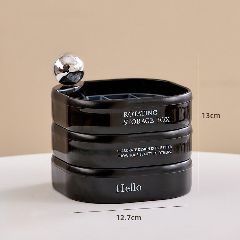 多層回転式ジュエリー収納ボックス