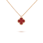 ¡®Jewelicorn¡¯CLOVER MINI 9.5MM WHITE CARNELIANS NECKLACE